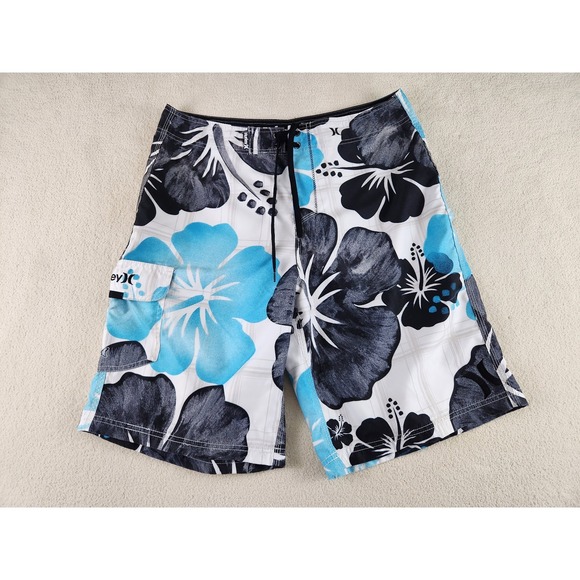 Hurley Other - Hurley Mens Drawstring Board Shorts with Pocket VTG Y2K Floral Size 33 Retro